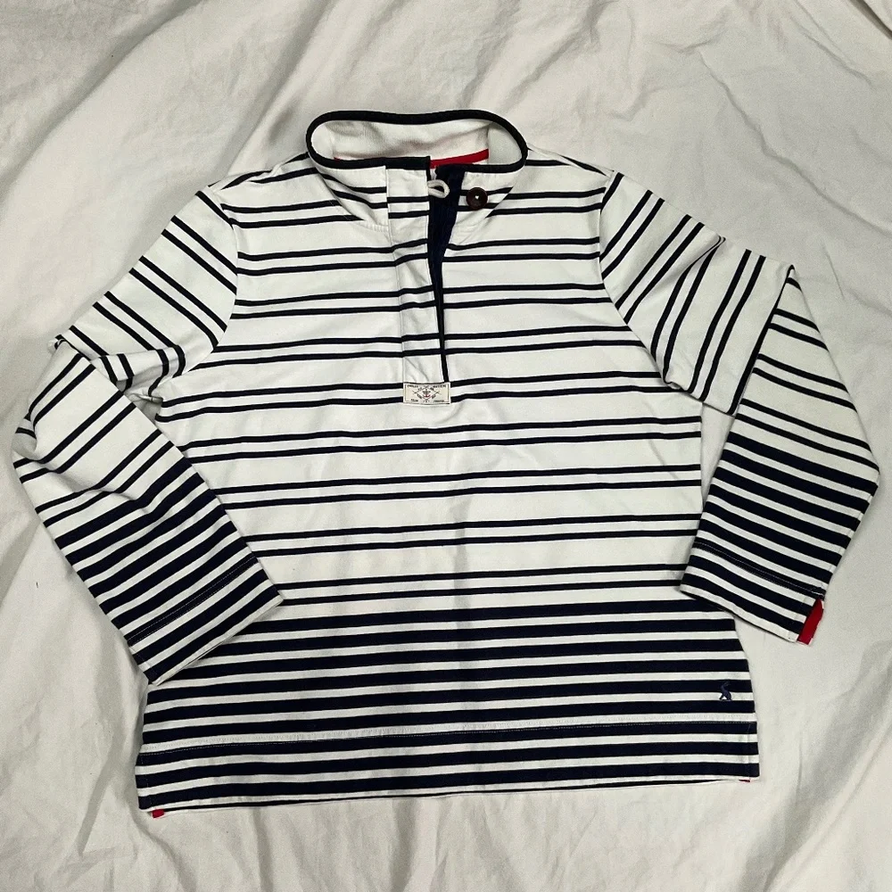 Joules 1/4 Zip Saunton Terry Sweater Top - Picture 1 of 12